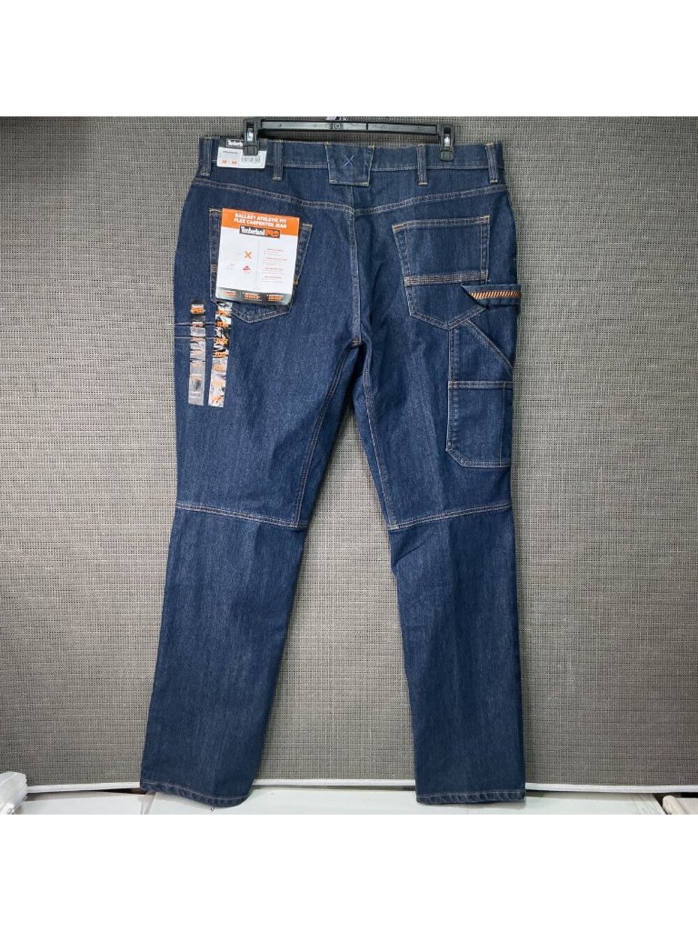 Timberland PRO Men's Ballast Athletic Fit Flex Carpenter Jeans W38 L34 Dark Blue